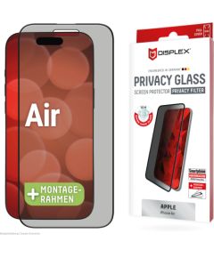 Apple iPhone Air Privacy Screen Glass Full Cover By Displex Black Ekrānu aizsardzība