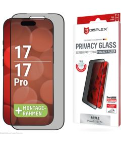 Apple iPhone 17/17  Pro Privacy Screen Glass Full Cover By Displex Black Ekrānu aizsardzība