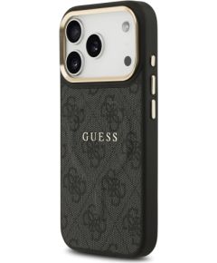 Guess PU Leather 4G Gold Frame MagSafe Case Чехол для Apple iPhone 17 Pro Чехлы - альтернативные