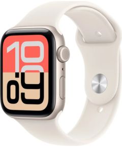Apple Watch SE 3 GPS + 5G Cellular 44mm Starlight Aluminium Case with Starlight Sport Band - M/L