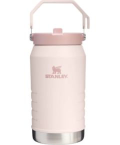 Stanley Termopudele ar salmiņu The IceFlow Flip Straw 2.0 Jug 1,90L gaiši rozā Pudeles