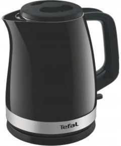 TEFAL Kettle KO150F30 Delfini Vision Electric 2400 W 1.5 L Plastic 360° rotational base Black/Stainless steel