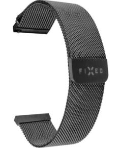Fixed Mesh Strap with Quick Release 20mm for Smartwatch Black Smart pūlksteņu aksesuāri