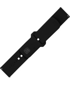 Fixed Sporty Strap Set with Quick Release 22mm for smartwatch 160-235 mm Black Silicone Smart pūlksteņu aksesuāri