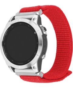 Fixed Sporty Strap for Garmin QuickFit 22mm 160-210 mm Red Nylon Smart pūlksteņu aksesuāri