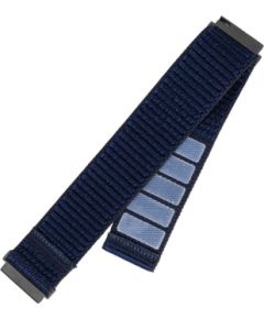 Fixed Sporty Strap with Quick Release 20mm for Smartwatch 160-210 mm Dark Blue Nylon Smart pūlksteņu aksesuāri
