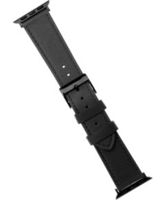 Fixed Strap for Apple Watch 42/44/45/46/49mm Black Leather Smart pūlksteņu aksesuāri
