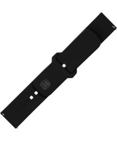 Fixed Sporty Strap Set with Quick Release 20mm for Smartwatch 160-235 mm Black Silicone Smart pūlksteņu aksesuāri