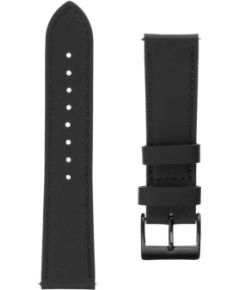 Fixed Leather Strap with Quick Release 22mm for Smartwatch Black Smart pūlksteņu aksesuāri