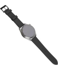 Fixed Leather Strap with Quick Release 20mm for Smartwatch Black Smart pūlksteņu aksesuāri