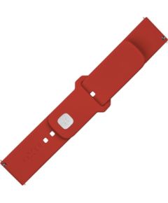 Fixed Sporty Strap Set with Quick Release 22mm for Smartwatch 160-235 mm Red Silicone Smart pūlksteņu aksesuāri