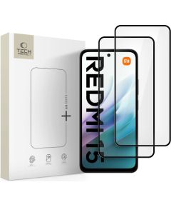 Защитное стекло дисплея Tech-Protect Glass Fit+ 2-Pack Xiaomi Redmi 15 4G/Redmi 15 5G черное