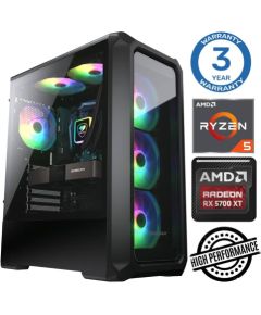 INTOP Ryzen 5 5600X 32GB 1TB SSD M.2 NVME+2TB RX6600 8GB no-OS Personālie datori
