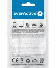 everActive cable USB-C 1m - White, silicone, quick charge, 3A - CBS-1CW Дата USB-кабели