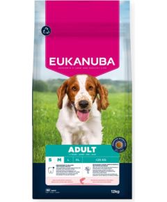EUKANUBA Adult Small/Medium Salmon & Barley 12kg Suņu barība