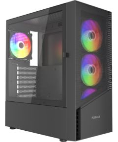Gembird CCC-FC-4300 Gaming ATX Computer Case Fornax 4300, ARBG backlight, black