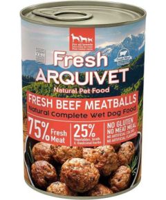 ARQUIVET Fresh Beef meatballs in sauce - wet dog food - 400g Suņu barība