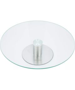 1 līmeņa paplāte, stikls - tērauds Ø30cm Kinghoff, KH 4014