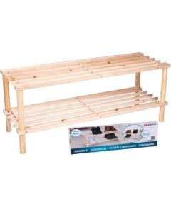 PÓŁKI REGAŁ NA BUTY 2 POZIOMY DREWNIANY ALPINA Мебель для прихожей