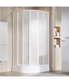 Ravak dušas stūris SKKP6, 900x900 mm, h=1950, r=500, balts/grape stikls Dušas stūri