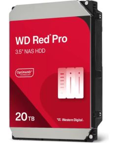 Western Digital Red Pro WD202KFGX internal hard drive 20 TB 7200 RPM 512 MB 3.5" Serial ATA III HDD Iekšējie cietie diski