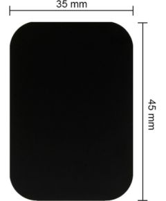 OEM Metāla plāksne magnētu turētājiem - taisnstūra 35x45mm, pelēka