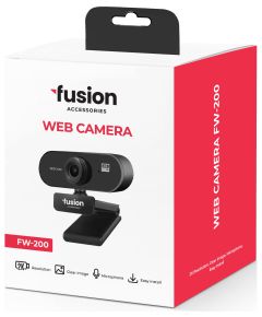 Fusion FW-200 WEB kamera USB 2.0 | 2160p | HD mikrofons| melna (bojāts iepakojums) WEB Kameras