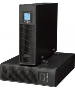 6000 Online UPS Rack modelis 6kVA (3U) ar tukšu bloku (3U) paredzets 16 x 7Ah/12V akumulatoriem