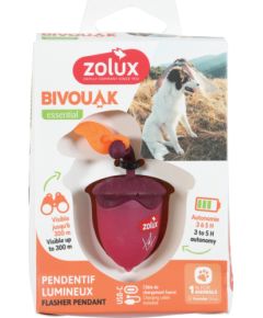 Zolux ZOLUX Świecąca zawieszka do obroży dla psa BIVOUAK czerwona orzech na USB Citas preces
