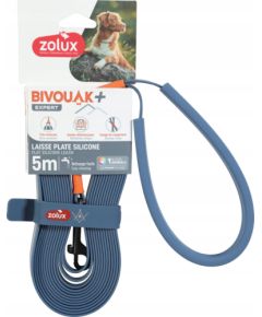 Zolux ZOLUX Smycz płaska dla psa silikonowa BIVOUAK niebieska 5m Citas preces