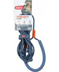 Zolux ZOLUX Smycz okrągła dla psa silikonowa BIVOUAK niebieska 5m Citas preces