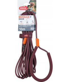 Zolux ZOLUX Smycz okrągła dla psa silikonowa BIVOUAK czerwona 10m Citas preces