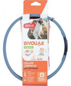 Zolux ZOLUX Obroża LED dla psa świecąca silikonowa sierść długa BIVOUAK niebieska Citas preces