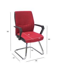 Klienta krēsls ANGELO 58x57xH90cm, sēdvieta un atzveltne: audums, krāsa: melns, rāmis: hroms Biroja krēsli