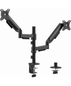 Monitora stiprinājums Gembird 2x 17”-32” Adjustable desk display mounting arm TV un monitoru stiprinājumi, kronšteini