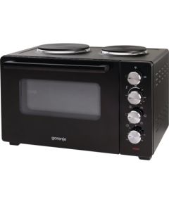 Gorenje Mini Oven OM30GBX 30 L Number of burners/cooking zones 2 1600 W Black Mini cepeškrāsnis un virsmas