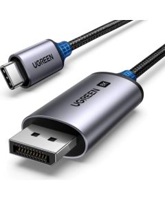 Ugreen CM556 Cable with USB-C and DisplayPort 8K connectors, 1 m long - grey Data USB kabeļi