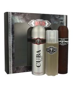 Cuba Black Gift Set 100 ml EDT, After Shave Cuba Black 100 ml and deospray Cuba Black 200 ml 100ml