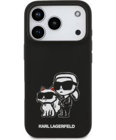 Karl Lagerfeld Liquid Silicone K&CH Sketch MagSafe Aizsargapvalks priekš Apple iPhone 17 Pro Neoriģinālie Maciņi