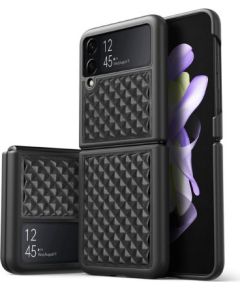 Dux Ducis Samsung  Galaxy Z Flip 4 leather case Venice Black Neoriģinālie Maciņi