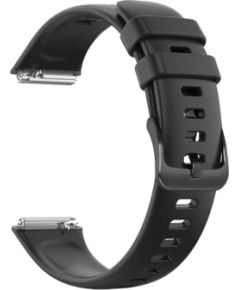 Fixed Silicone Strap for Huawei Band 8/9/10 Black Smart pūlksteņu aksesuāri