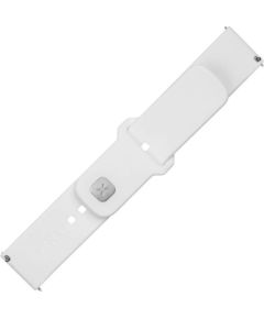 Fixed Sporty Strap Set with Quick Release 22mm for smartwatch 160-235 mm White Silicone Smart pūlksteņu aksesuāri