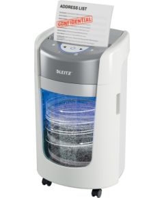 Leitz IQ OptiMax Home Office 225 Micro Cut Paper Shredder Security P5 15L - White Dokumentu smalcinātāji