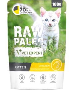 VETEXPERT Raw Paleo Kitten Chicken - wet cat food - 100g Kaķu konservi