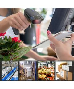 Qoltec 50856 Wireless barcode scanner 1D 2D | 2.4GHz