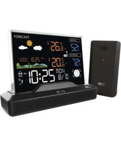 Emos Bezvadu digitālā meteoroloģiskā stacija ar āra sensoru, melna Meteoroloģiskās stacijas