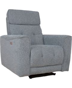 Recliner armchair BOSCO with electric mechanism, bluish grey