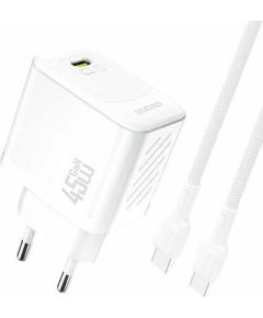 Dudao   A28C 45W GaN + kabel USB-C White Зарядные устройства