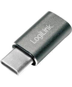 LOGILINK - USB-C adapter to Micro USB female, silver