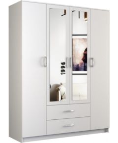 Top E Shop Topeshop ROMANA 160 BIEL bedroom wardrobe/closet 11 shelves 4 door(s) White Skapji